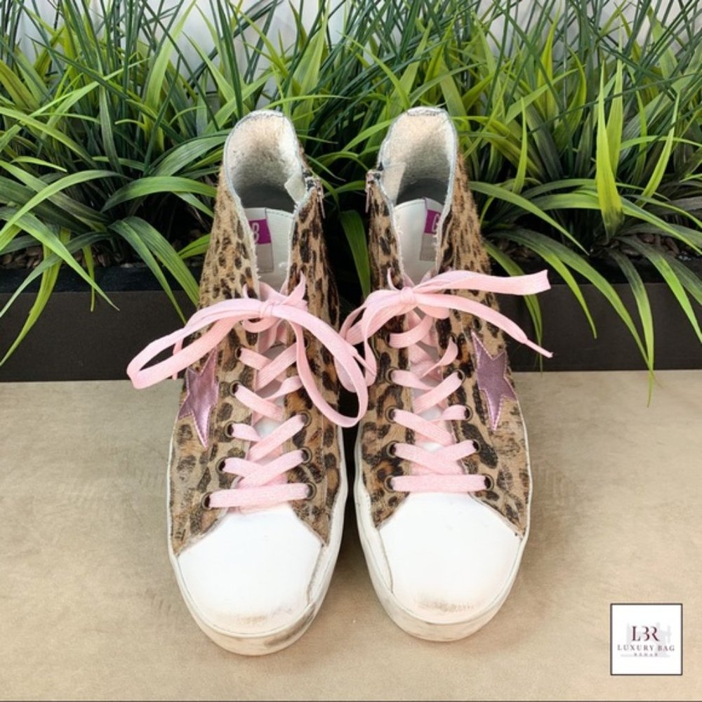 GOLDEN GOOSE Francy High-Top Star Pink & Euro 40 - Picture 3 of 10